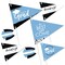 Big Dot of Happiness Light Blue Grad - Best is Yet to Come - Triangle Light Blue Graduation Party Photo Props - Pennant Flag Centerpieces - Set of 20